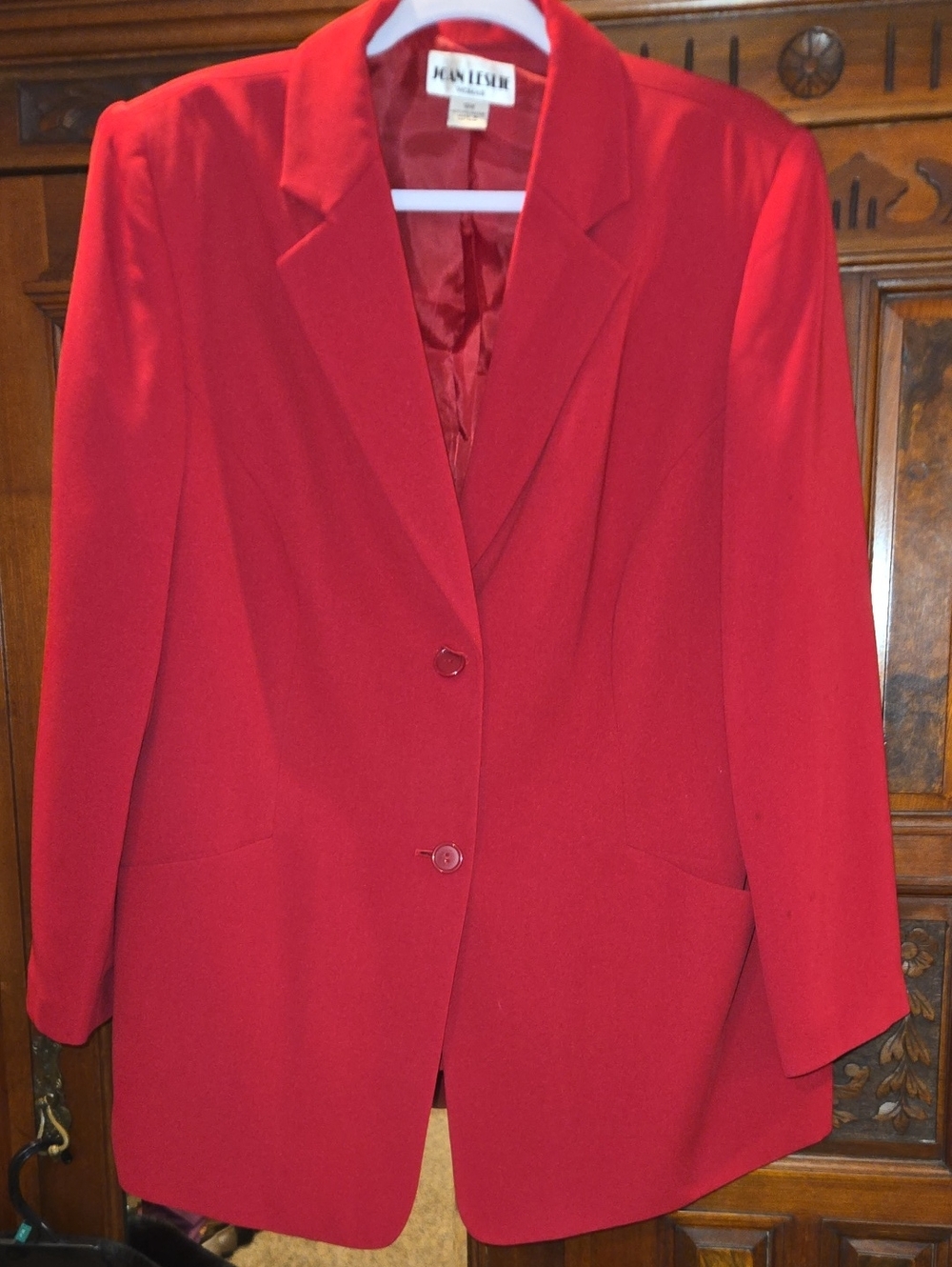 Joan Leslie Vibrant Red Tailored Blazer